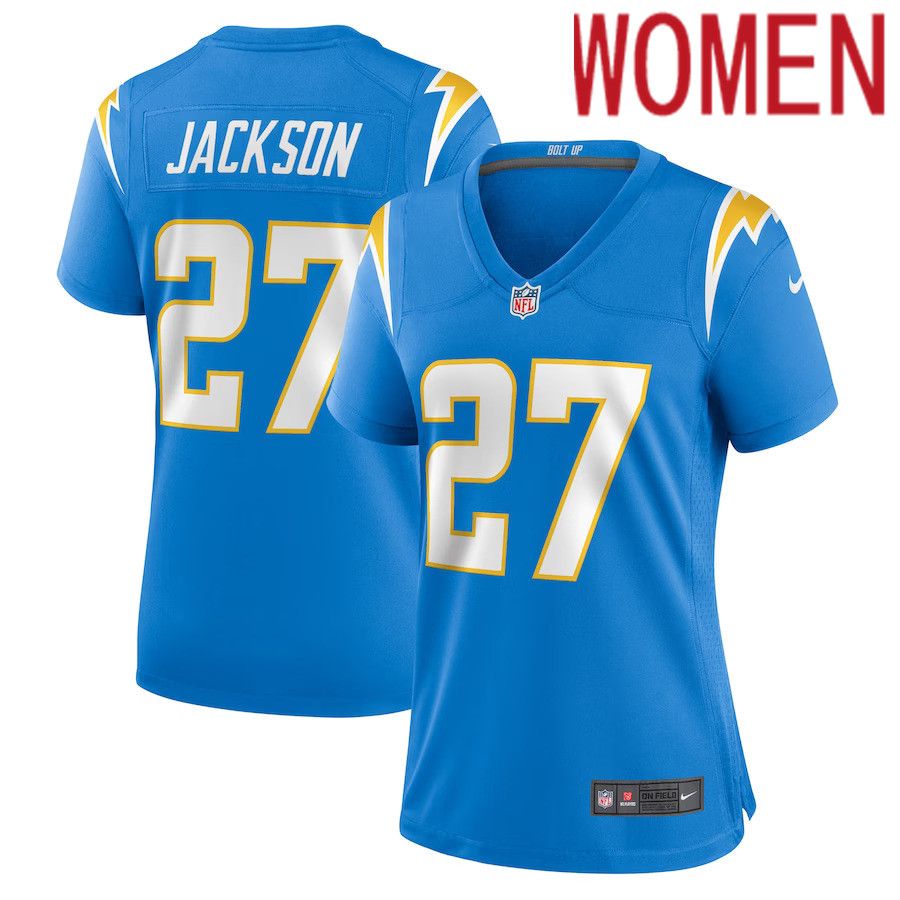 Women Los Angeles Chargers #27 J.C. Jackson Nike Powder Blue Game NFL Jersey->women nfl jersey->Women Jersey